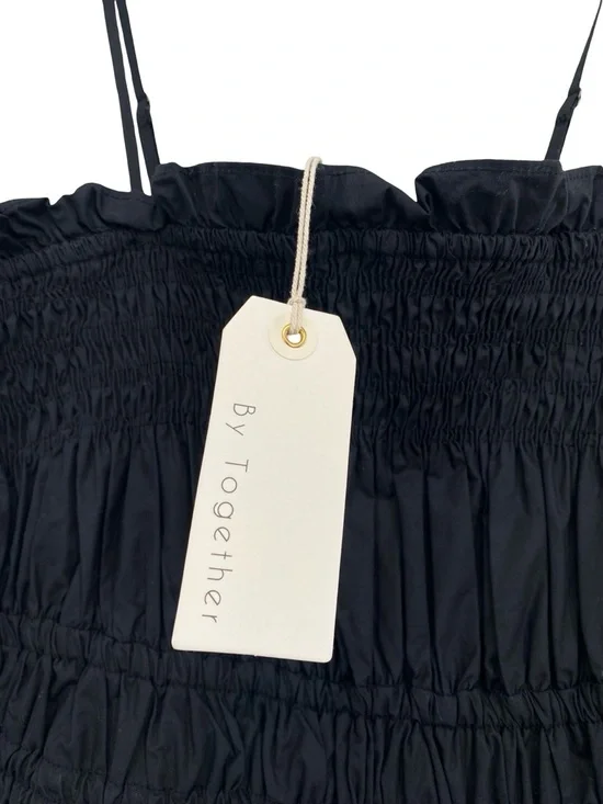By Together Catch My Breath Black Cotton Anthropologie Midi Dress New - Picture 4 of 11